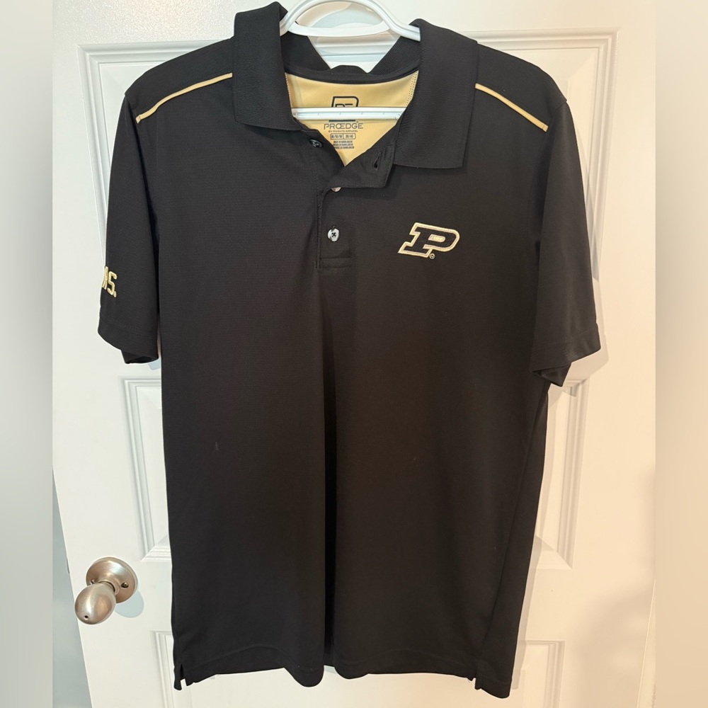 Pro Edge Black Polo Shirt Athletic Performance